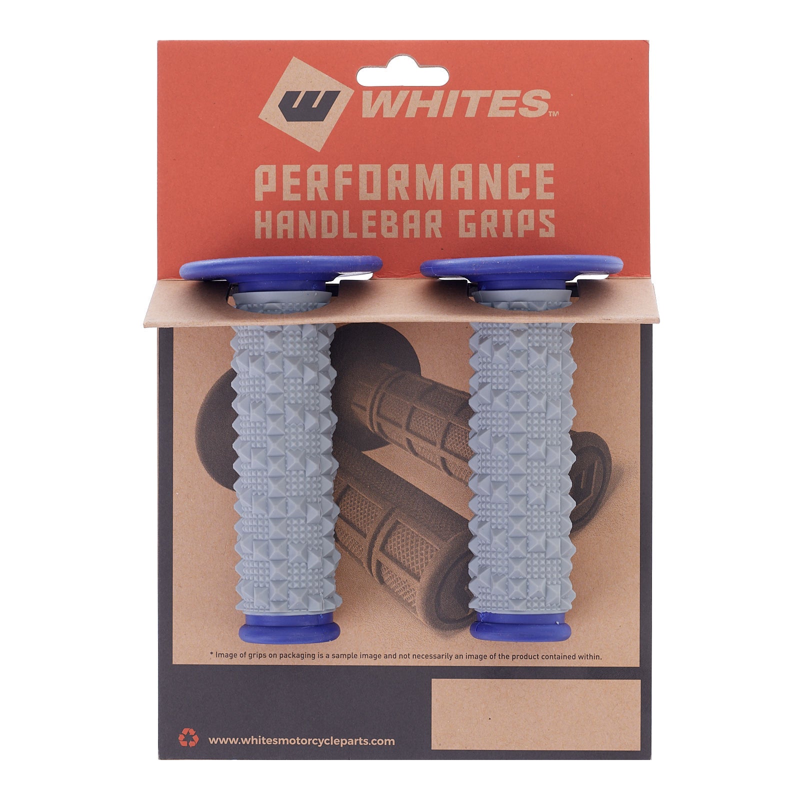 Whites MX Large Diamond Grip - Grey / Blue