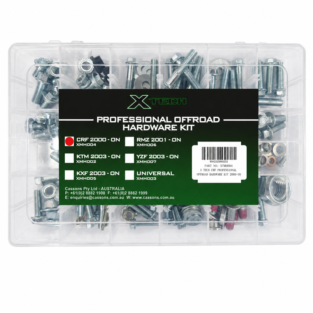 X-Tech Honda CRF Motorcycle Bolt Kit - 205 Piece