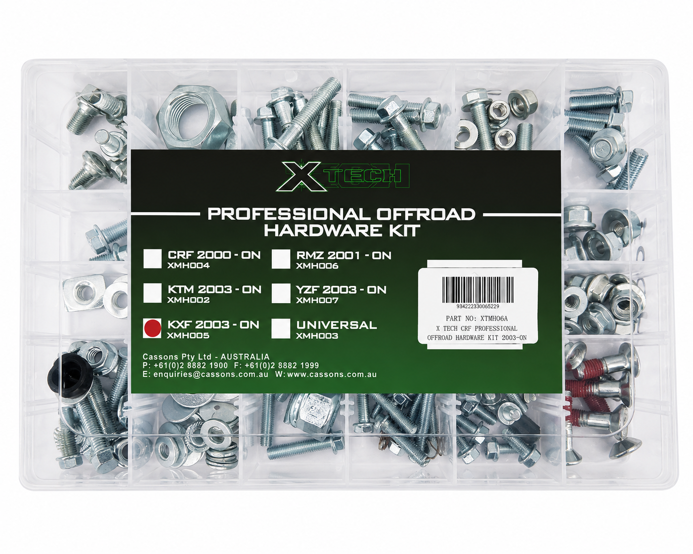 X-Tech Kawasaki Motorcycle Bolt Kit - 210 Piece