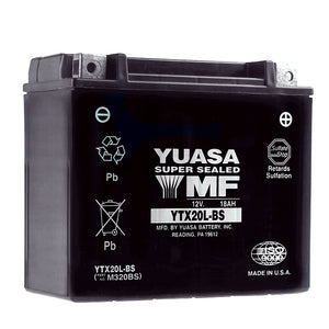 Yuasa YTX20L-BS Factory Sealed Motorcycle Battery