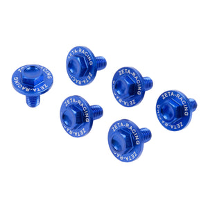 Zeta Fork Guard Bolt Set (6-Piece) - Kawasaki - Blue