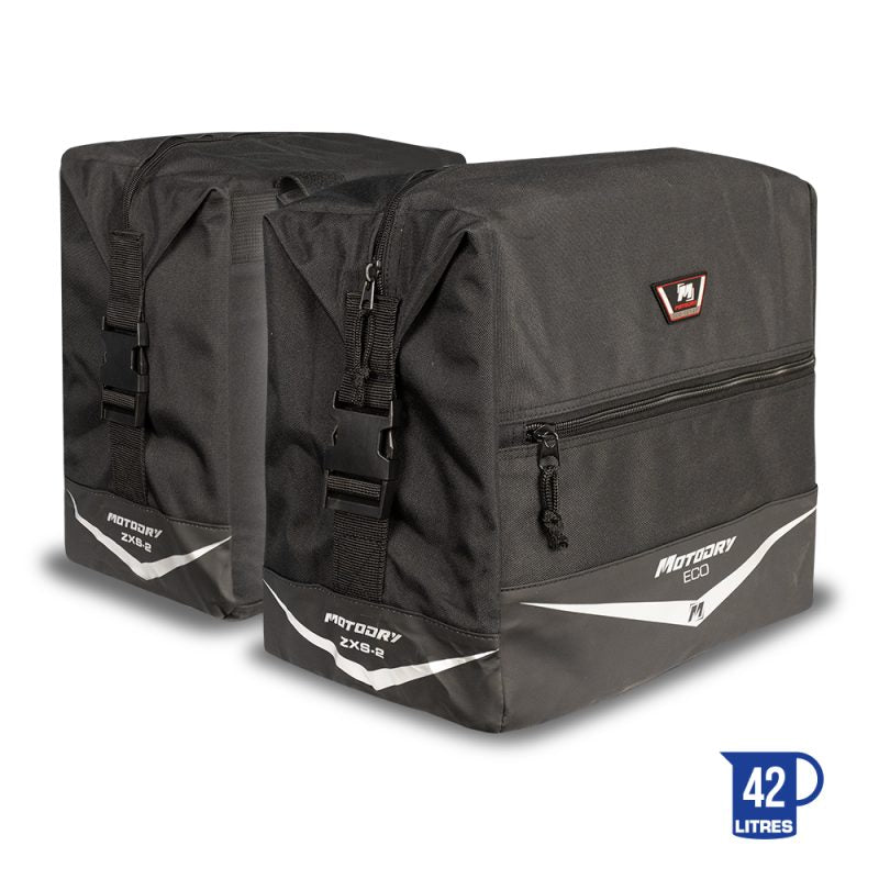 Motodry ZXS-2 Square Saddle Bags - 42 Litre