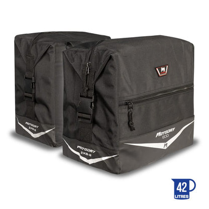 Motodry ZXS-2 Square Saddle Bags - 42 Litre