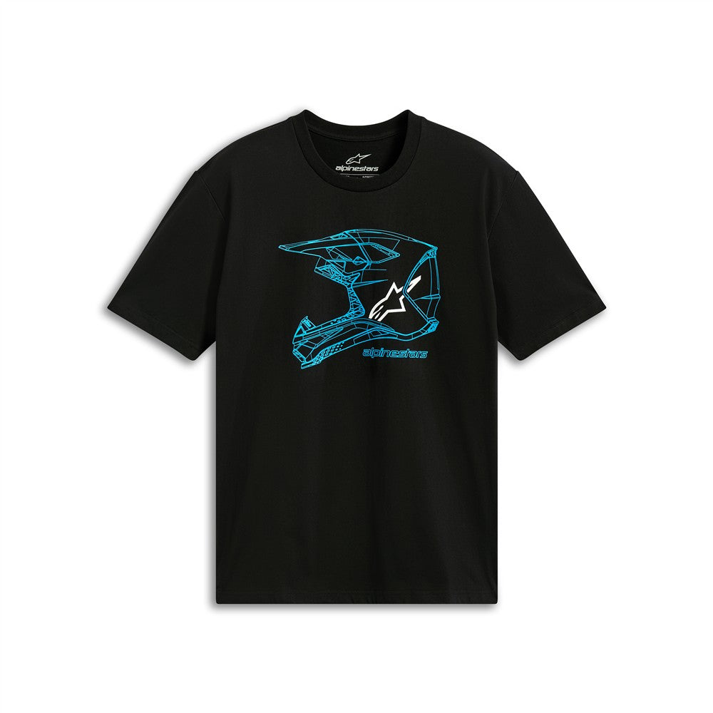 Alpinestars MX Helmet CSF Tee - Black / Blue