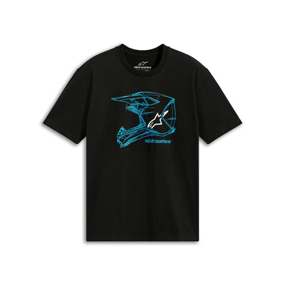 Alpinestars MX Helmet CSF Tee - Black / Blue