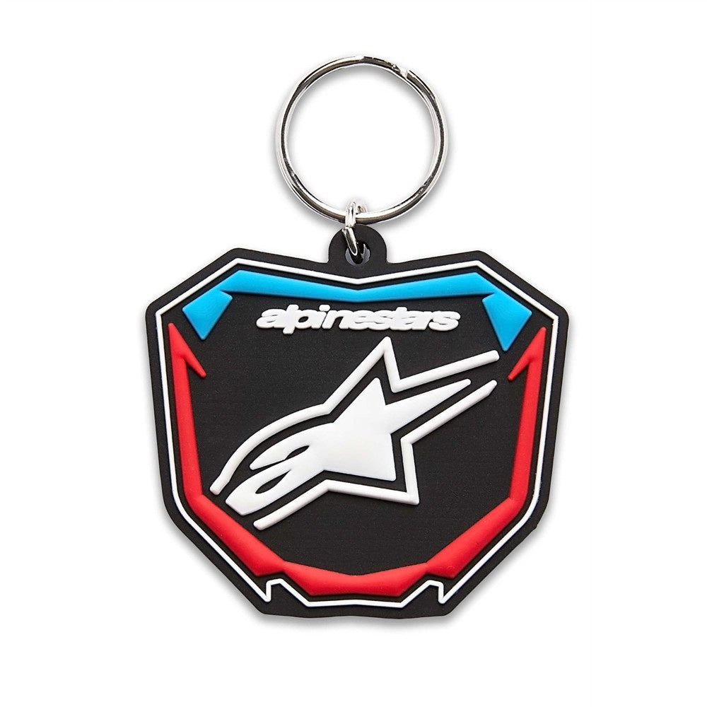 Alpinestars Plate Keyfob - Black / Blue / Red