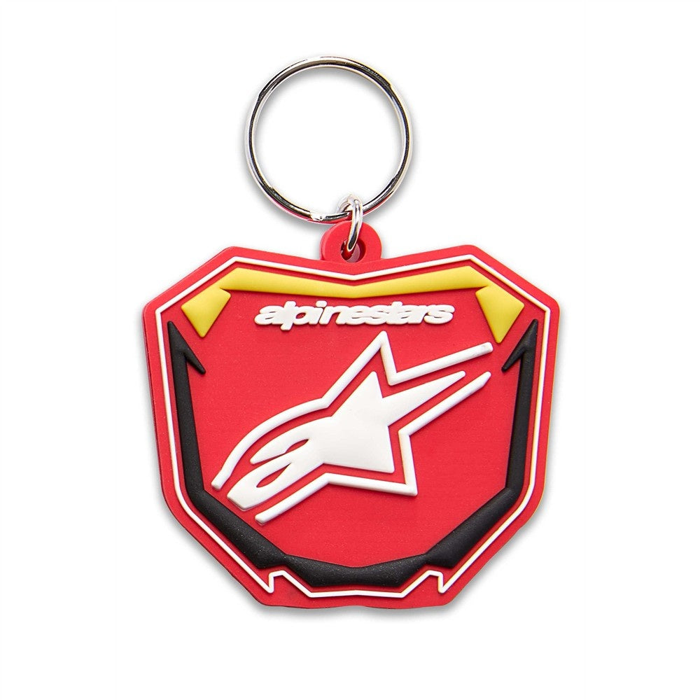 Alpinestars Plate Keyfob - Red / Yellow / Black