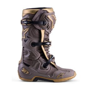 Alpinestars Tech-10 Limited Edition Air Gold MX Boots - Earth Brown / Gold
