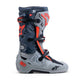 Alpinestars Tech-10 Enduro Adult Boots - Mid Gray / Dark Gray / Red Fluoro