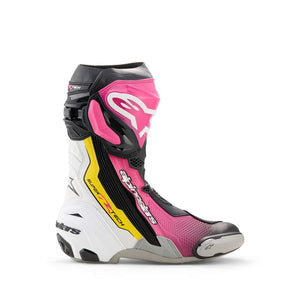 Alpinestars Supertech R Boots - Black / Magenta / White / Yellow Fluoro