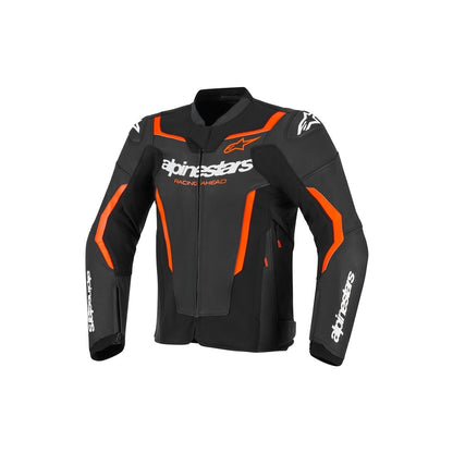Alpinestars GP Force V2 Leather Jacket - Black / Red Fluoro