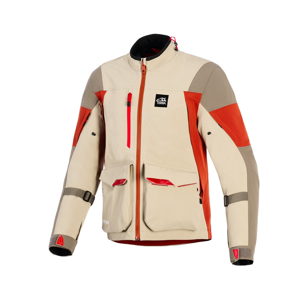 Alpinestars Maxdura Drystar Jacket - Aluminium / Walnut / Rust Brown