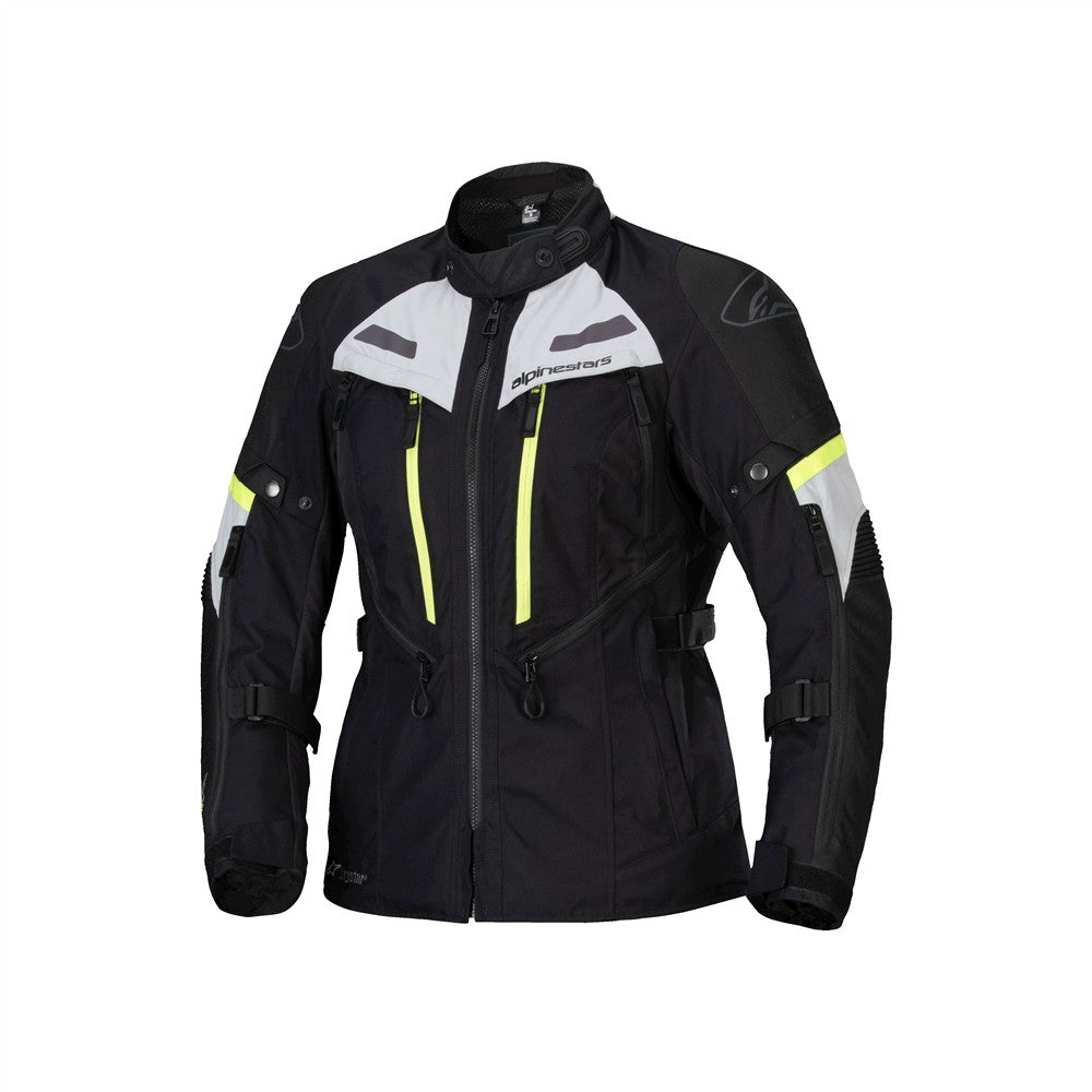Alpinestars Stella Bogota Pro Drystar Jacket - Black / Ice Gray / Yellow Fluoro