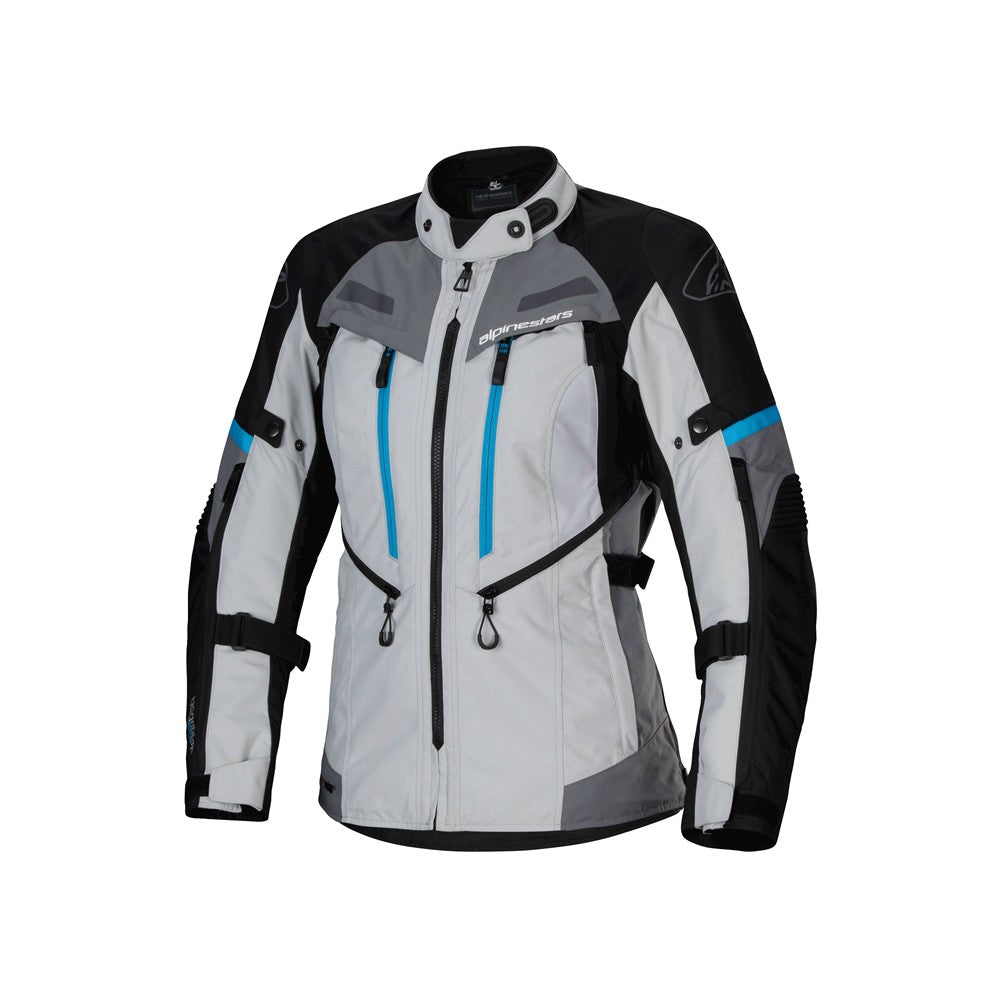 Alpinestars Stella Bogota Pro Drystar Jacket - Ice Gray / Black / Cyan