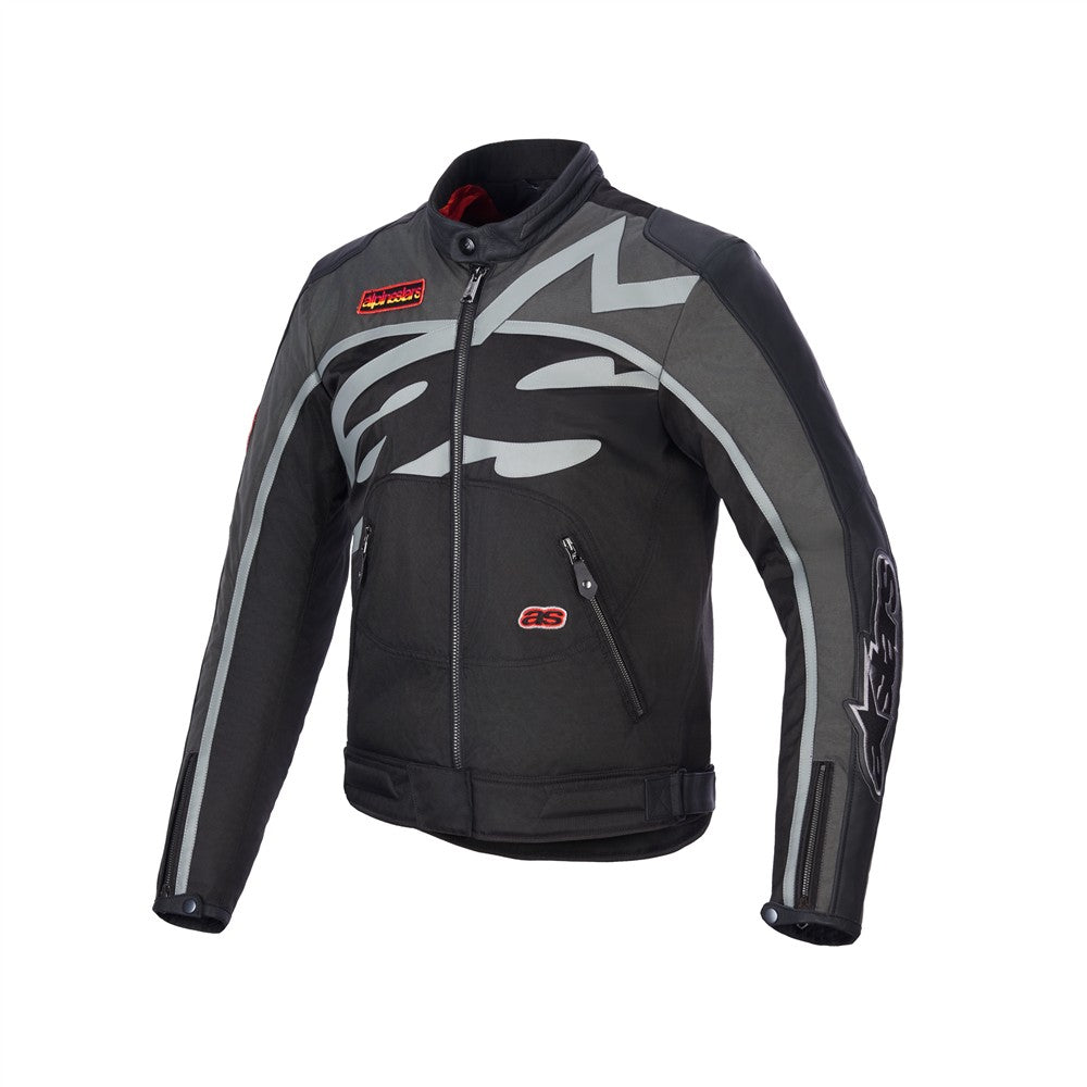 Alpinestars Axton Leather / Textile Jacket - Black / Anthracite / Red / Tangerine
