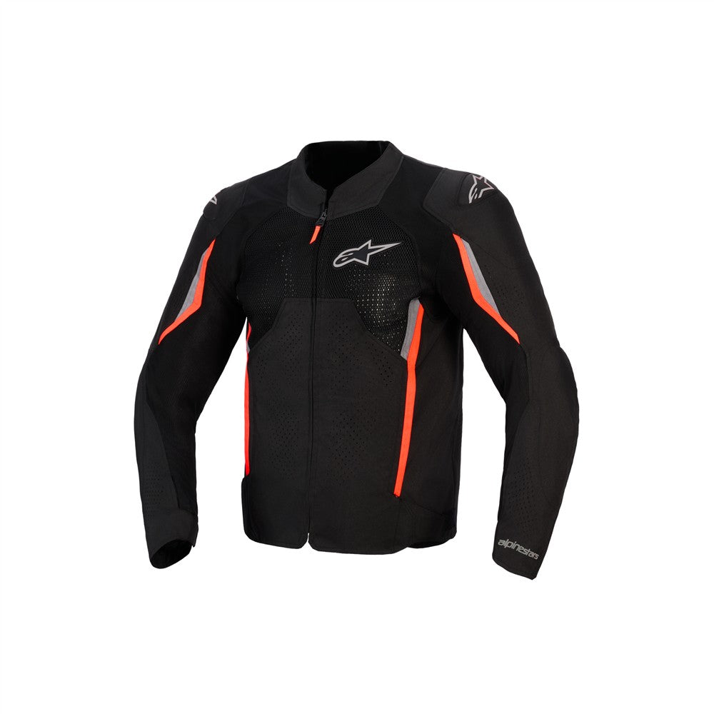 Alpinestars AST V3 Air Jacket - Black / Dark Gray / Red Fluoro
