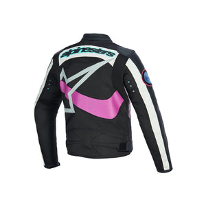 Alpinestars Idles Womens Leather / Textile Jacket - Black / Off White / Purple