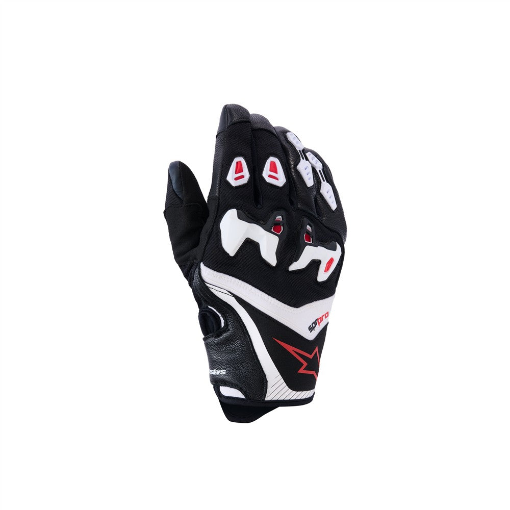 Alpinestars SP-R Pro Gloves - Black / White / Bright Red