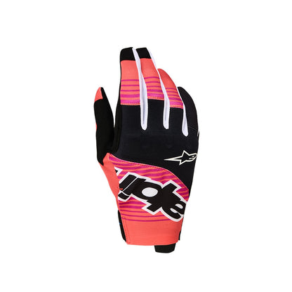Alpinestars Techstar Adult MX Gloves - Hot Coral / Black / Fuchsia