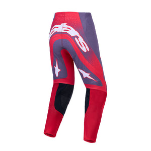 Alpinestars Supertech Adult MX Pants - AFD Hiten Graystone / Red Fluoro / Light Lilac