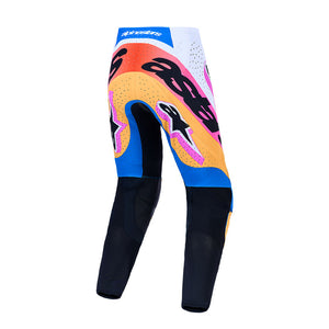 Alpinestars Supertech Adult MX Pants - Dyna White / Blithe Blue / Black / Purple