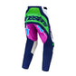 Alpinestars Techstar Adult MX Pants - Maven White / Blithe Blue / Green Fluoro