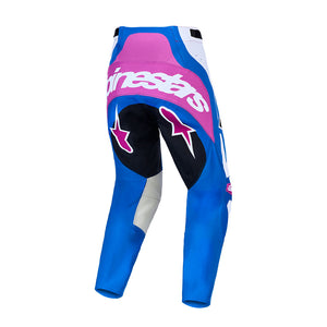 Alpinestars Techstar Adult MX Pants - Maven White / Hot Coral / Blithe Blue