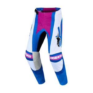Alpinestars Techstar Adult MX Pants - Maven White / Hot Coral / Blithe Blue