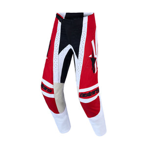 Alpinestars Techstar Adult MX Pants - Maven Fire Red / White / Lavender / Black
