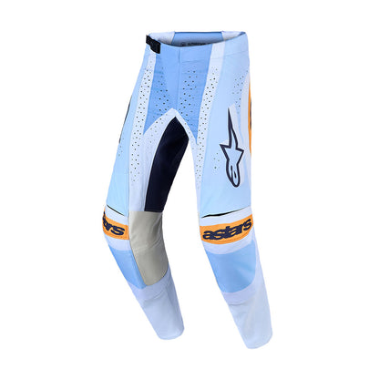 Alpinestars Techstar Adult MX Pants - Maven Dust Blue / Tangerine / Black