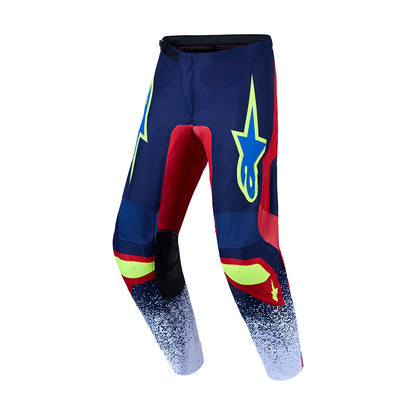 Alpinestars Fluid Adult MX Pants - Drag Blue / Navy / Fire Red / White