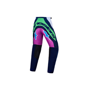 Alpinestars Supertech Youth Pants - Maven White / Blithe Blue / Green Fluoro