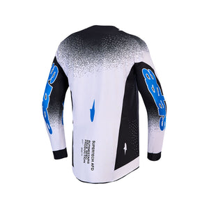 Alpinestars Supertech Adult MX Jersey - AFD Hiten Black / Light Lilac / Blithe Blue
