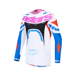 Alpinestars Supertech Adult MX Jersey - Dyna White / Blithe Blue / Black / Purple