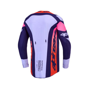 Alpinestars Supertech Adult MX Jersey - Dyna Light Violet / Deep Purple / Pink Fluoro