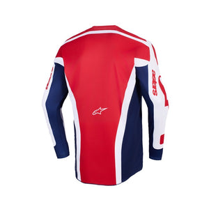 Alpinestars Racer Adult MX Jersey - Riway White Blue Red