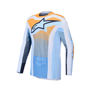 Alpinestars Techstar Adult MX Jersey - Maven Dust Blue / Tangerine / Black