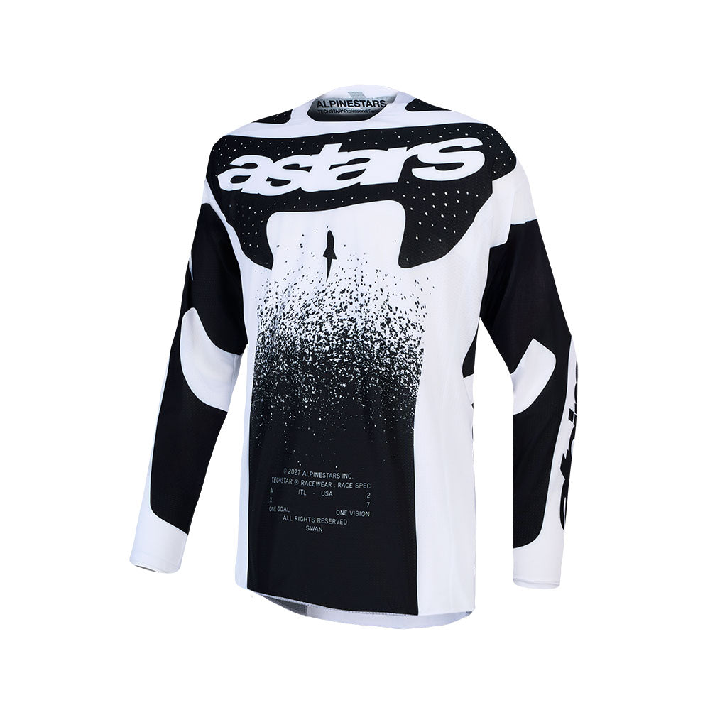 Alpinestars Techstar Adult MX Jersey - Swan White / Black