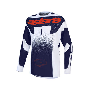 Alpinestars Techstar Adult MX Jersey - Swan Light Lilac / Dark Gray / Red Fluoro