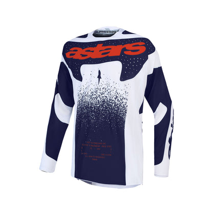Alpinestars Techstar Adult MX Jersey - Swan Light Lilac / Dark Gray / Red Fluoro