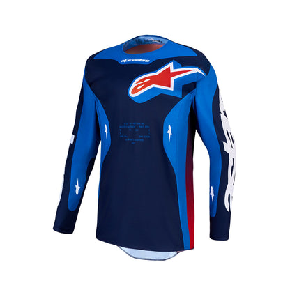 Alpinestars Racer Adult MX Jersey - Hunt Strong Blue / Deep Blue / Fire Red