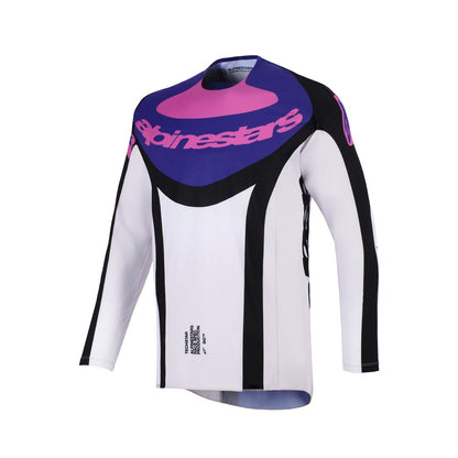 Alpinestars Techstar Adult MX Jersey - Knif Black / Light Gray / Purple