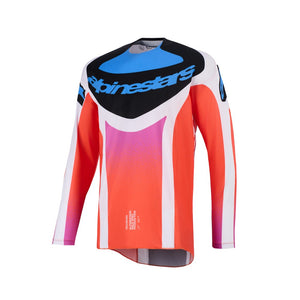 Alpinestars Techstar Adult MX Jersey - Knif Light Gray / Orange Fluoro / Black