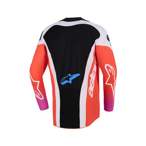 Alpinestars Techstar Adult MX Jersey - Knif Light Gray / Orange Fluoro / Black