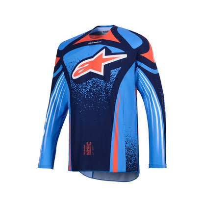 Alpinestars Techstar Adult MX Jersey - Nomur Dark Navy / Orange / UCLA Blue
