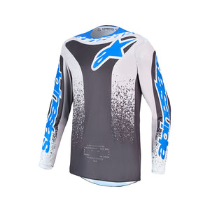 Alpinestars Fluid Adult MX Jersey - Drag Graystone / Light Lilac / UCLA Blue / Black