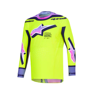 Alpinestars Supertech Adult MX Jersey - Vista Yellow Purple Black