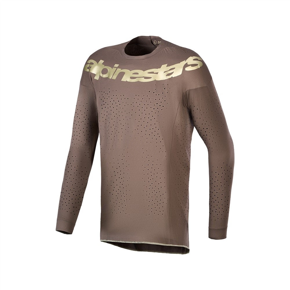 Alpinestars Supertech Air Gold Limited Edition Jersey - Earth Brown / Gold