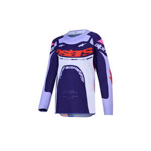 Alpinestars Youth Supertech MX Jersey - Dyna Light Violet / Deep Purple / Pink Fluoro