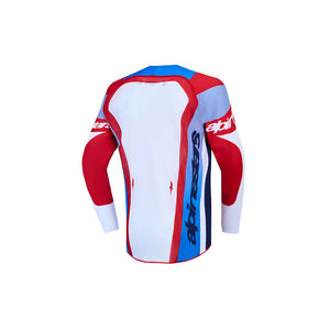 Alpinestars Youth Supertech MX Jersey - Dyna Fire Red / White / Navy Blue